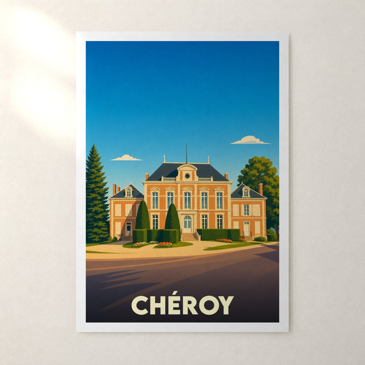 Affiche Chéroy – sans cadre, accrochée au mur