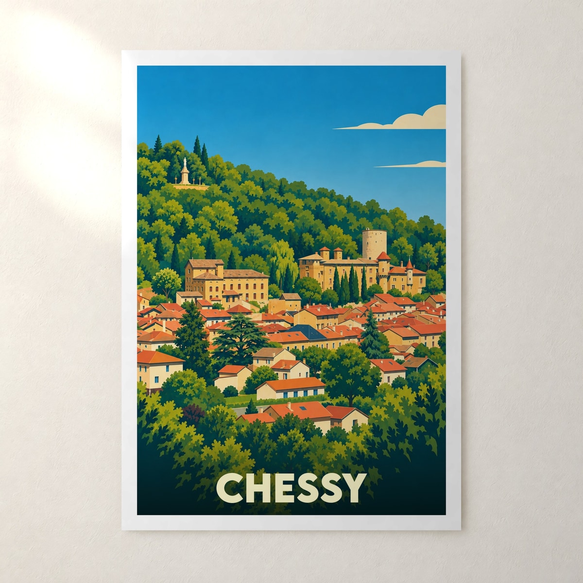 Affiche Chessy (Rhône) – sans cadre, accrochée au mur
