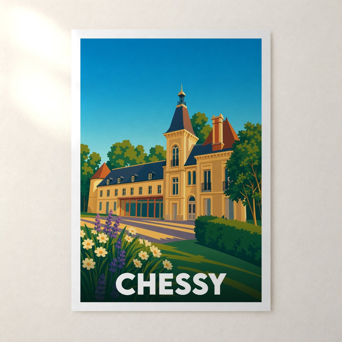 Affiche Chessy – sans cadre, accrochée au mur