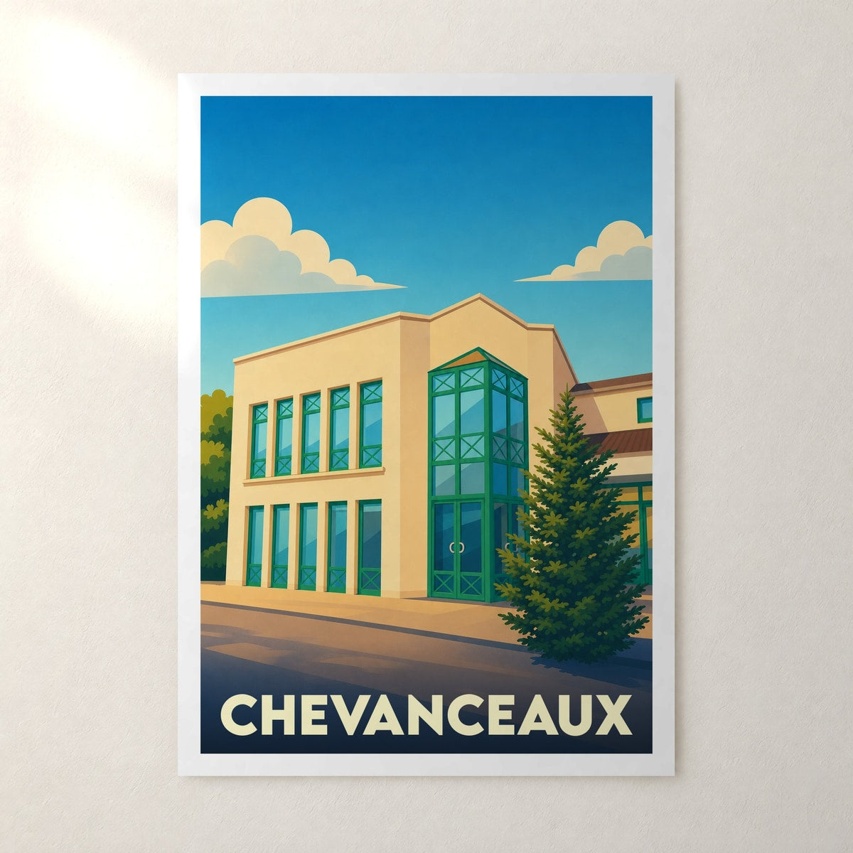 Affiche Chevanceaux – sans cadre, accrochée au mur