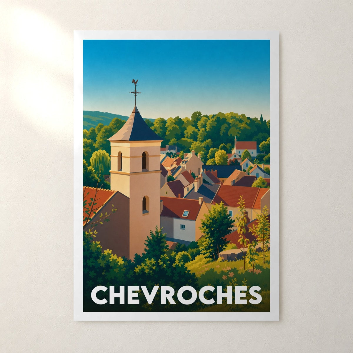 Affiche Chevroches – sans cadre, accrochée au mur