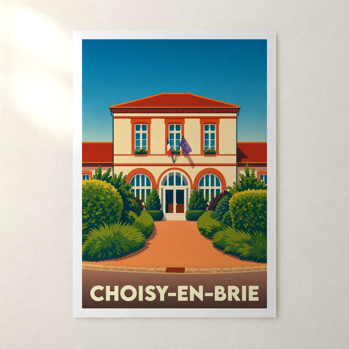 Affiche Choisy-en-Brie – sans cadre, accrochée au mur
