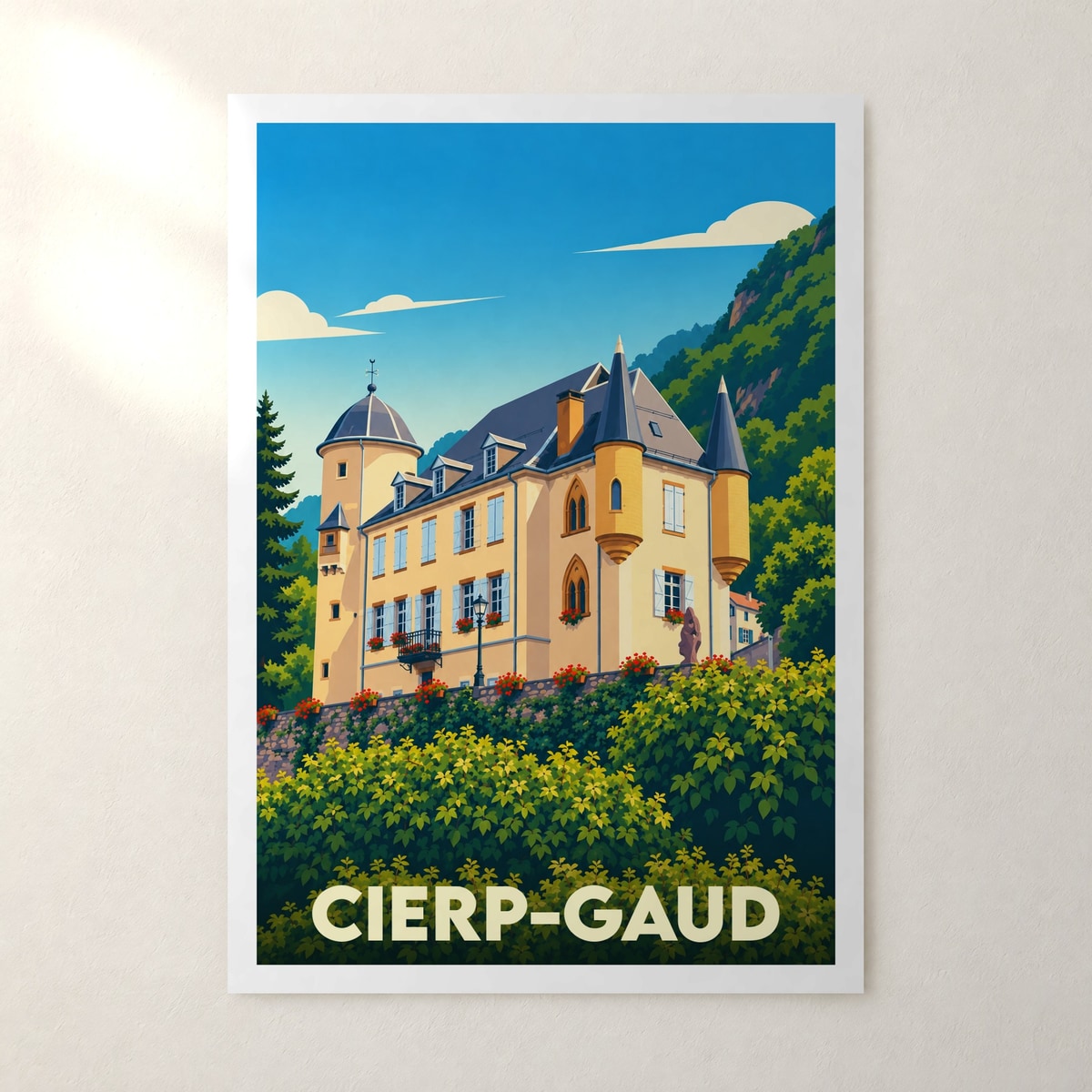 Affiche Cierp-Gaud – sans cadre, accrochée au mur