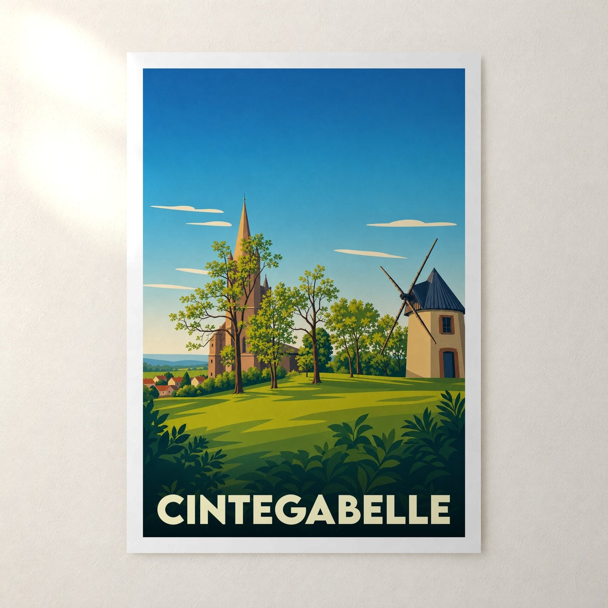 Affiche Cintegabelle – sans cadre, accrochée au mur