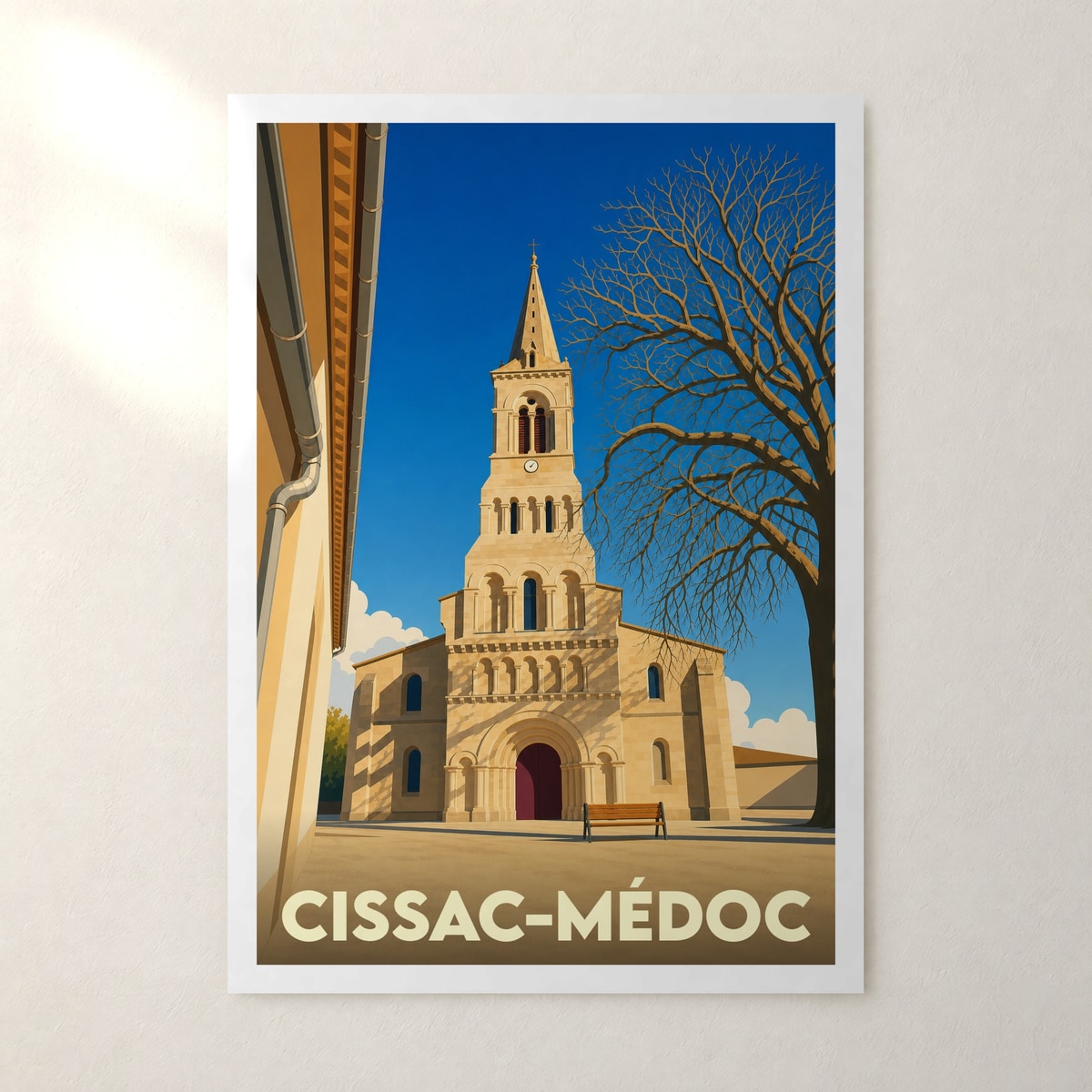 Affiche Cissac-Médoc – sans cadre, accrochée au mur