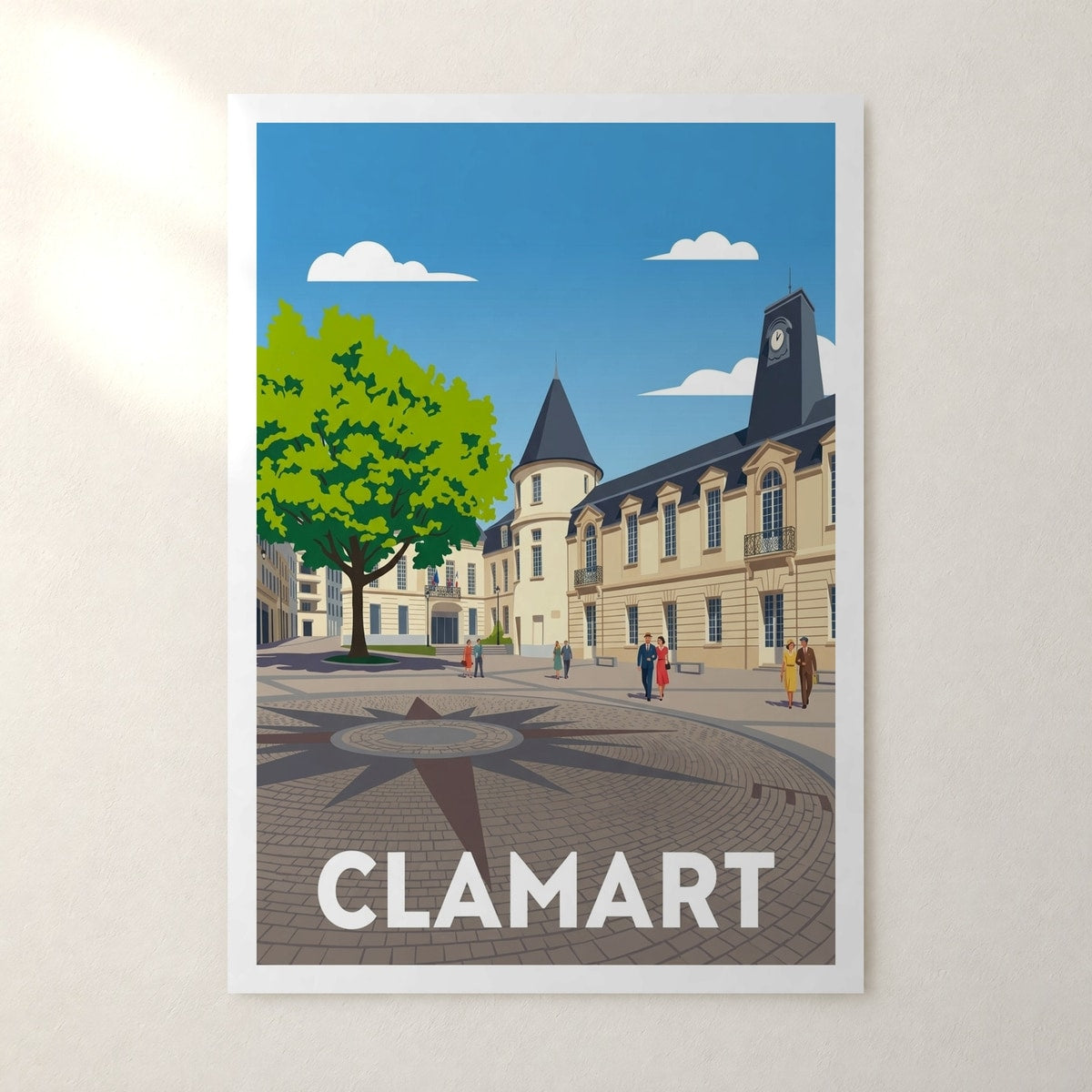 Affiche Clamart – sans cadre, accrochée au mur