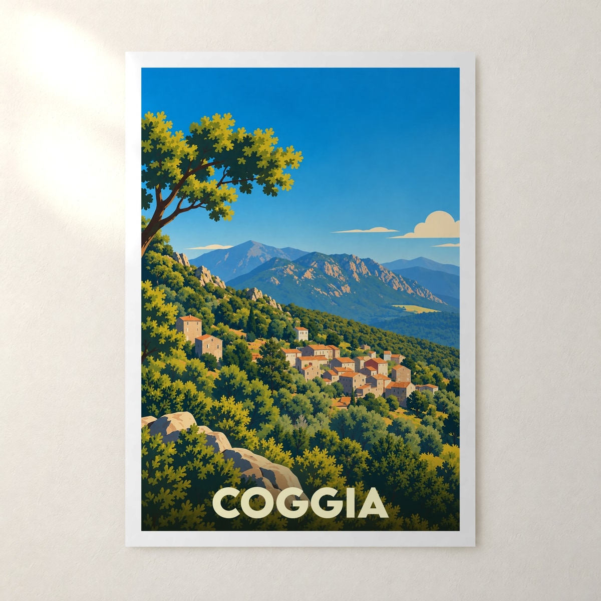 Affiche Coggia – sans cadre, accrochée au mur