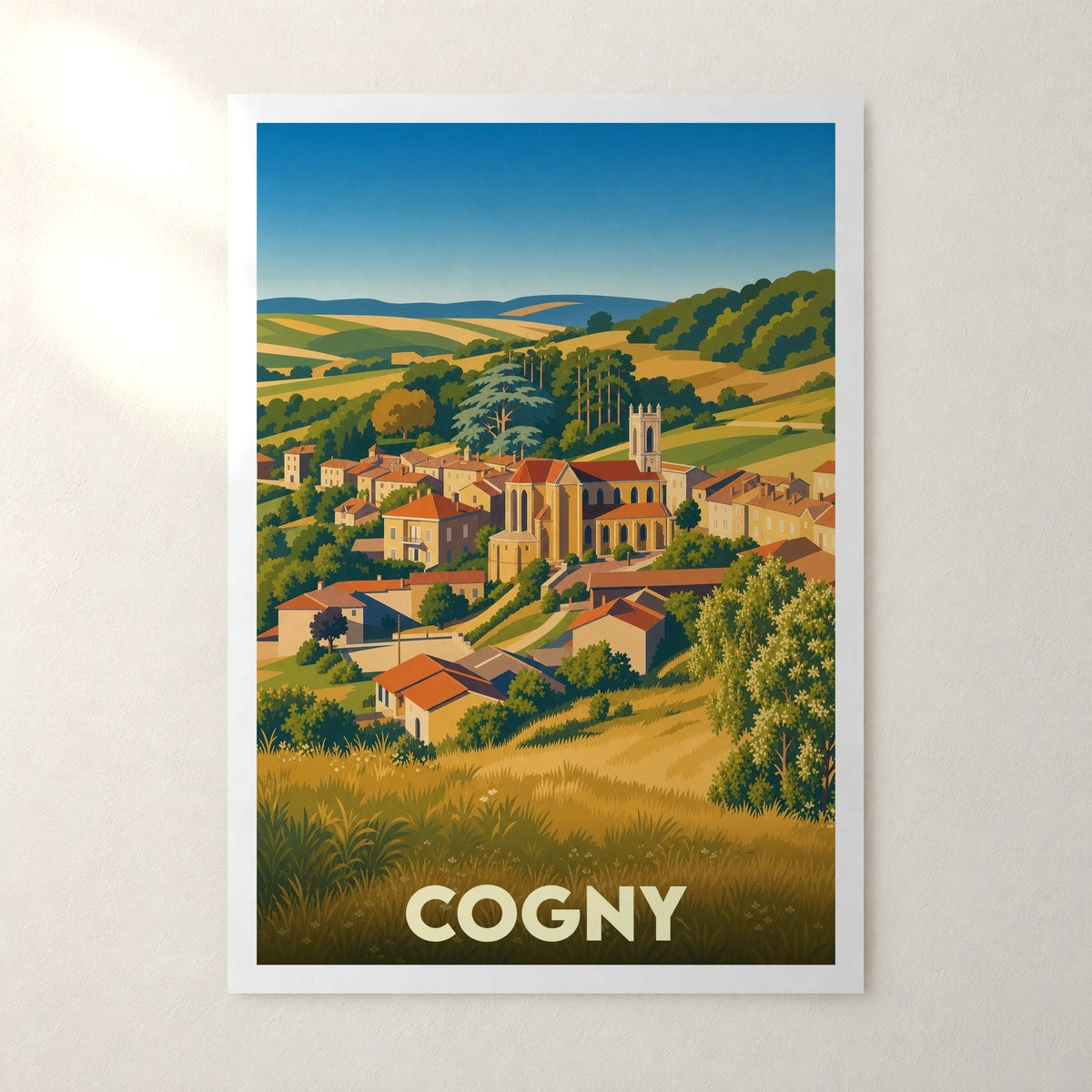 Affiche Cogny – sans cadre, accrochée au mur