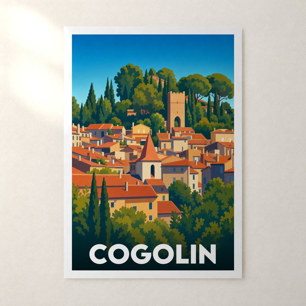 Affiche Cogolin – sans cadre, accrochée au mur