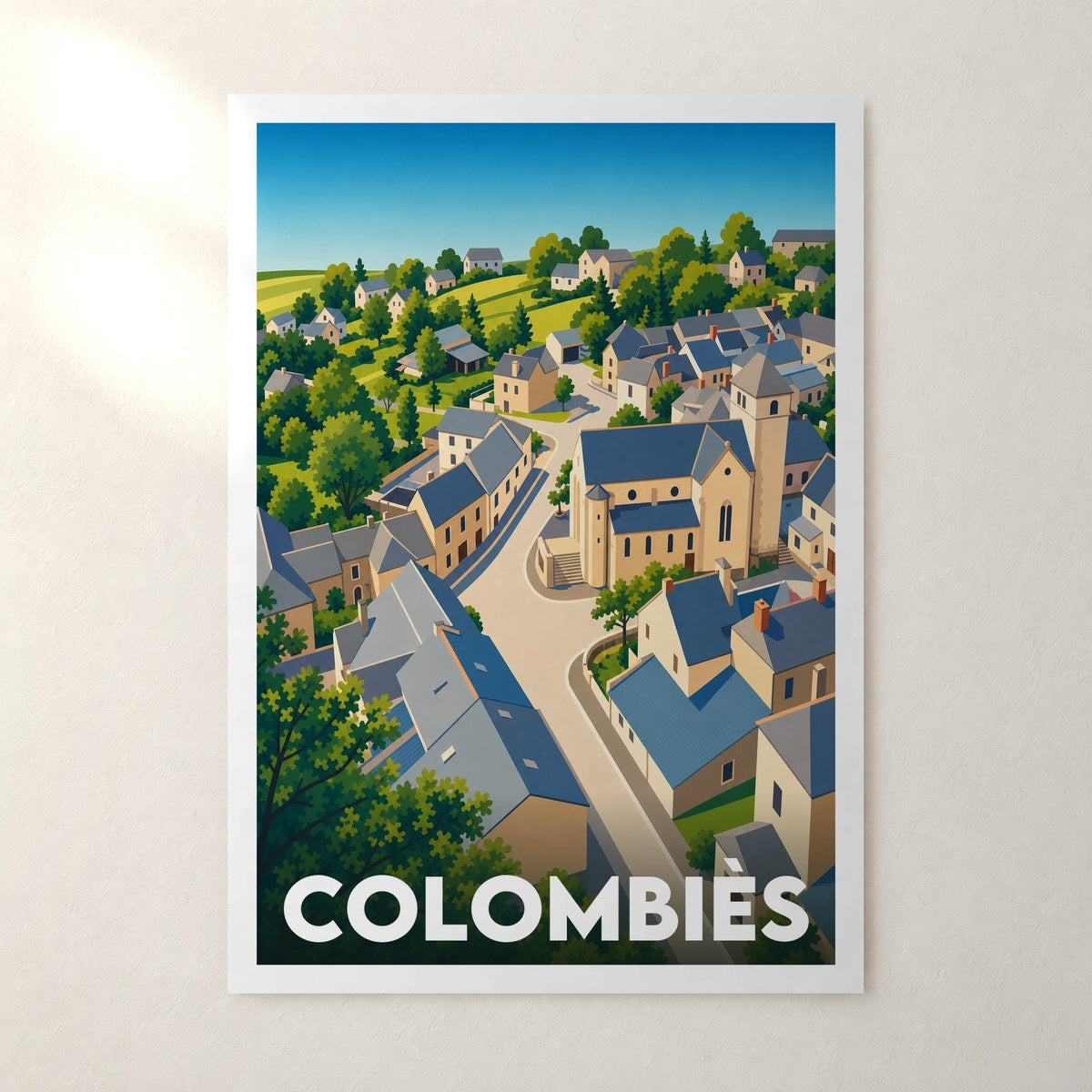 Affiche Colombiès – sans cadre, accrochée au mur