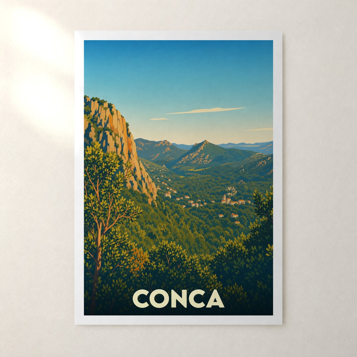 Affiche Conca – sans cadre, accrochée au mur