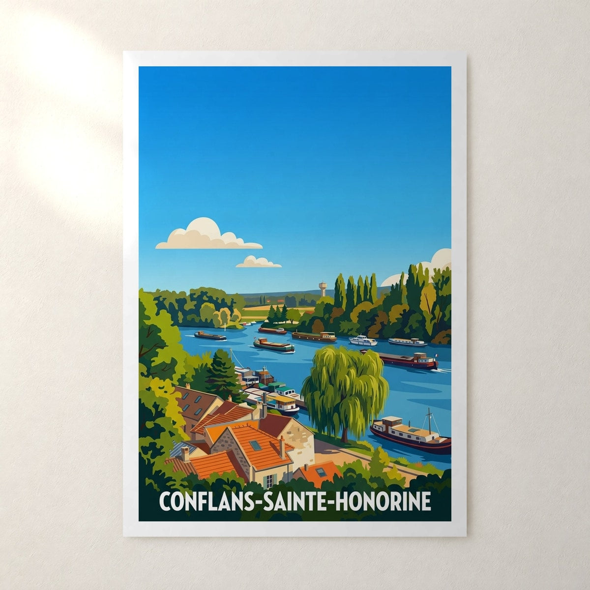 Affiche Conflans-Sainte-Honorine – sans cadre, accrochée au mur