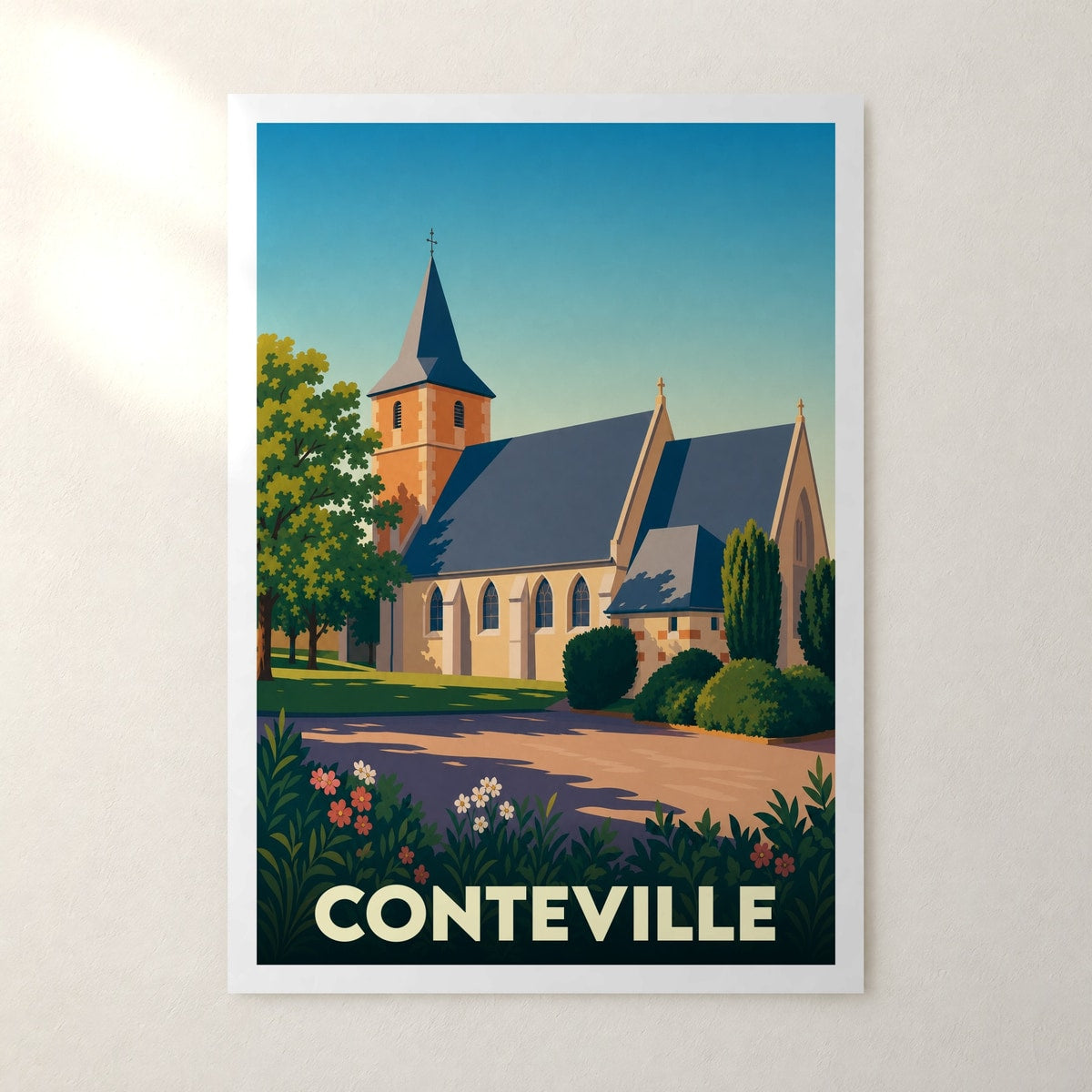 Affiche Conteville – sans cadre, accrochée au mur