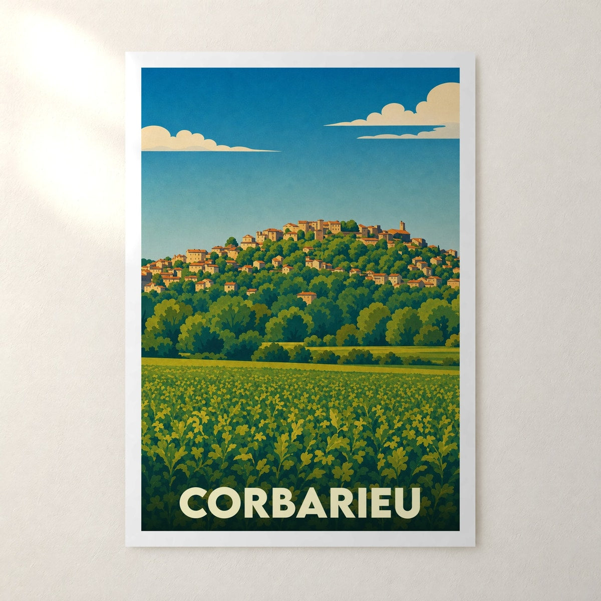 Affiche Corbarieu – sans cadre, accrochée au mur