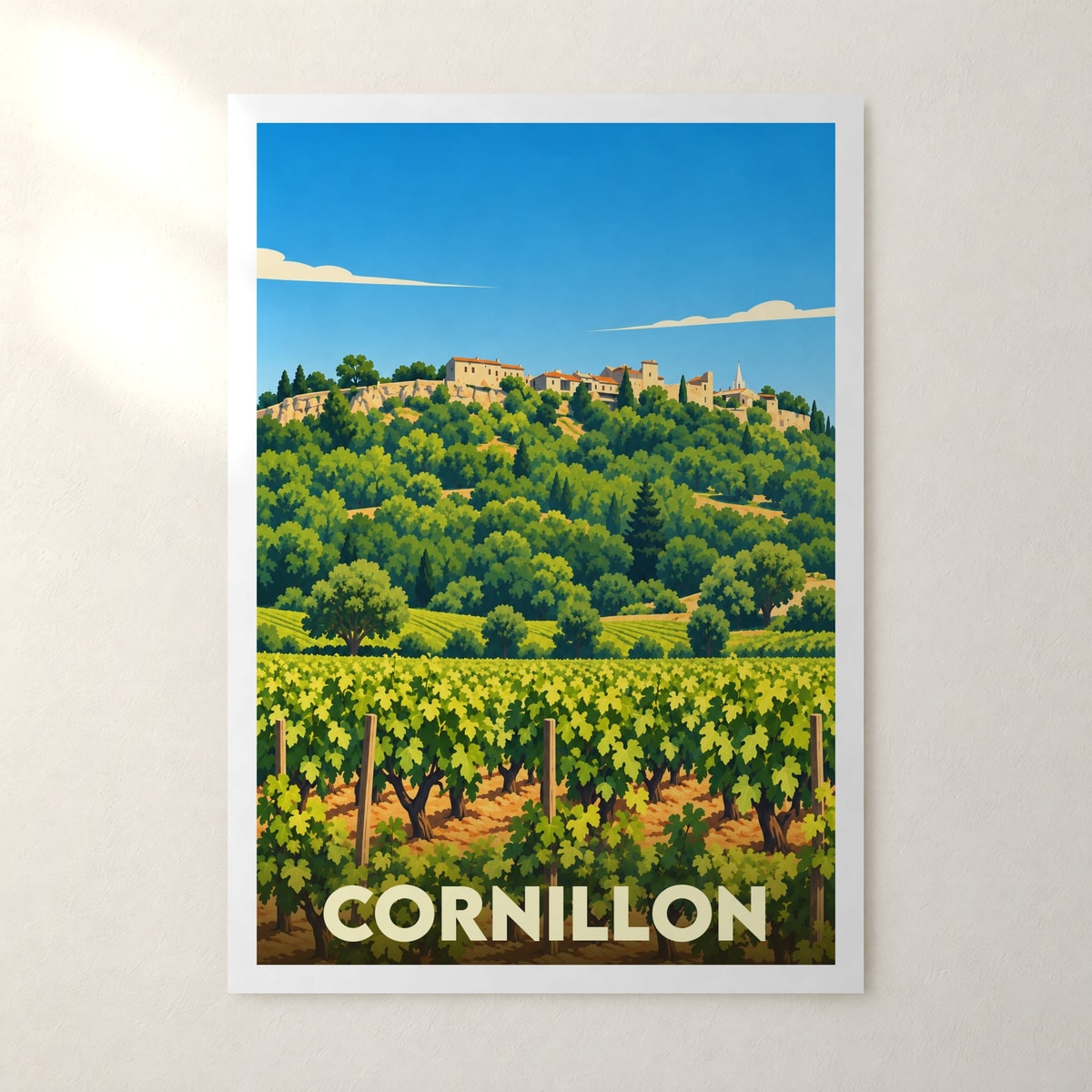 Affiche Cornillon – sans cadre, accrochée au mur