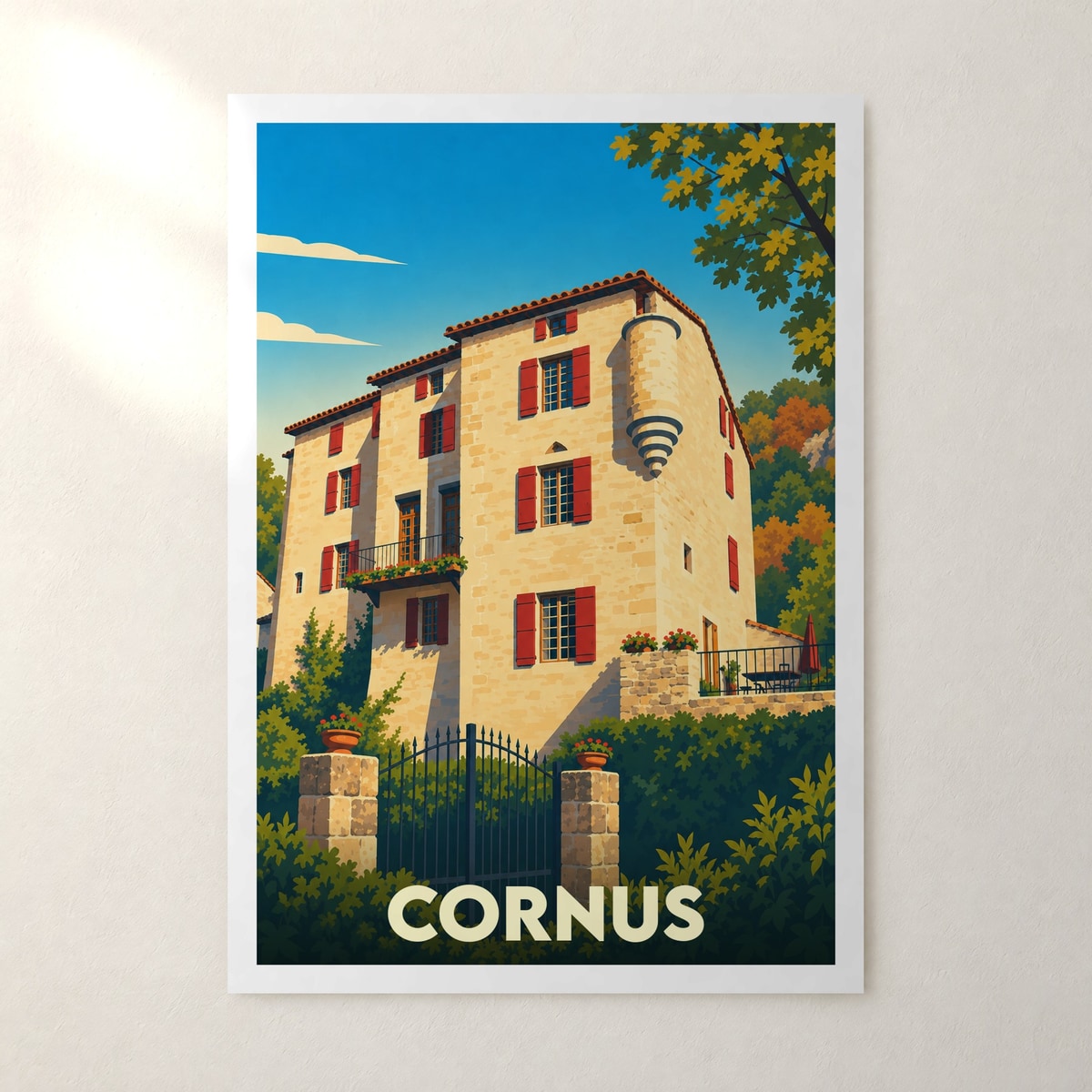 Affiche Cornus – sans cadre, accrochée au mur