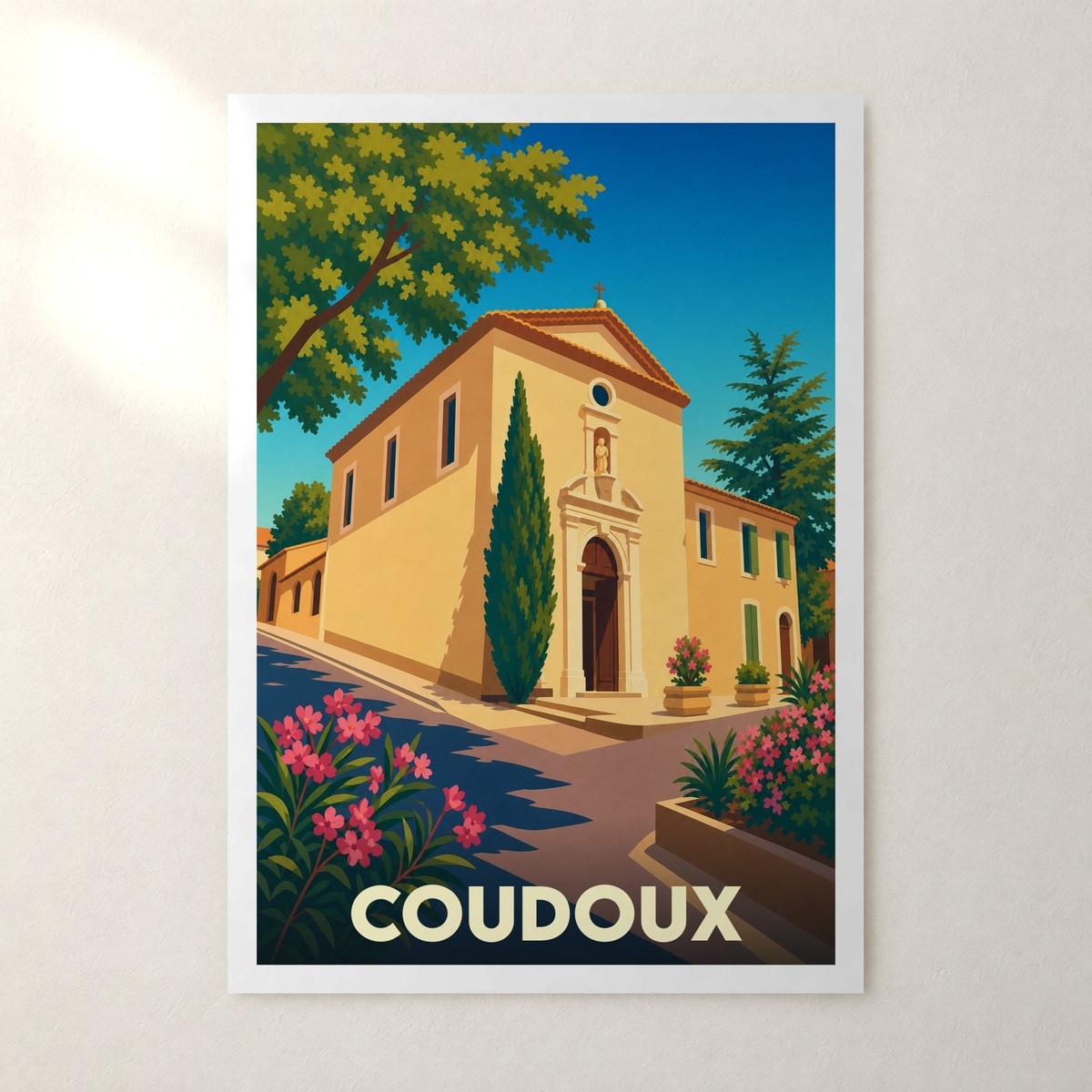 Affiche Coudoux – sans cadre, accrochée au mur