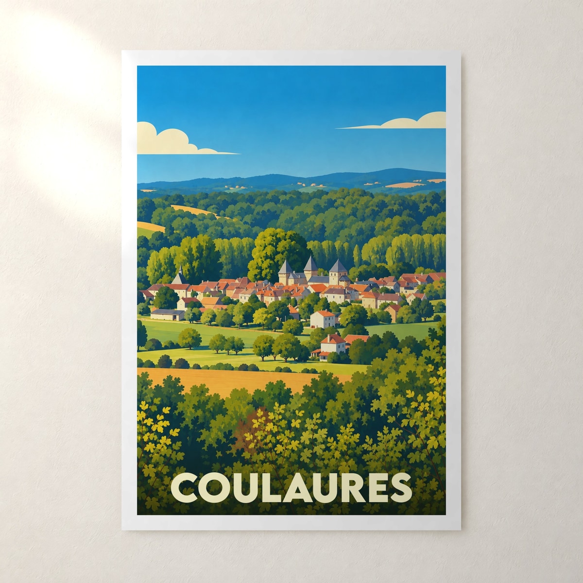 Affiche Coulaures – sans cadre, accrochée au mur