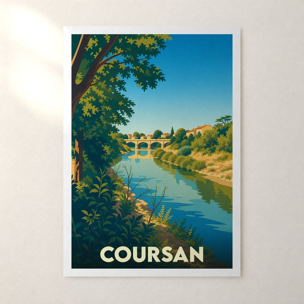 Affiche Coursan – sans cadre, accrochée au mur