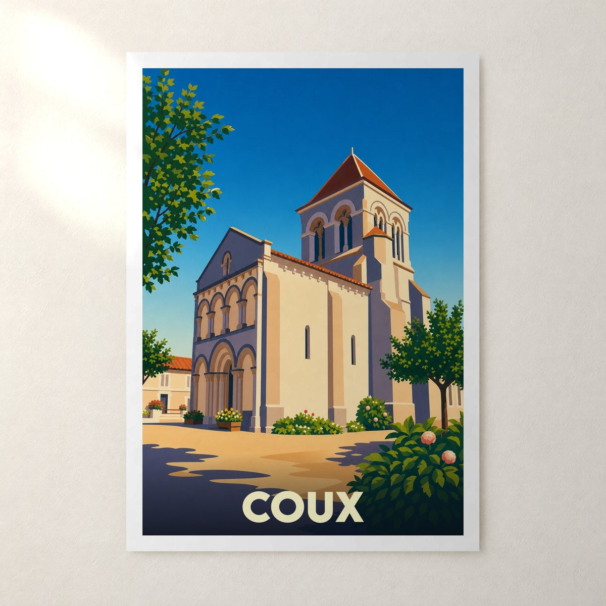 Affiche Coux – sans cadre, accrochée au mur