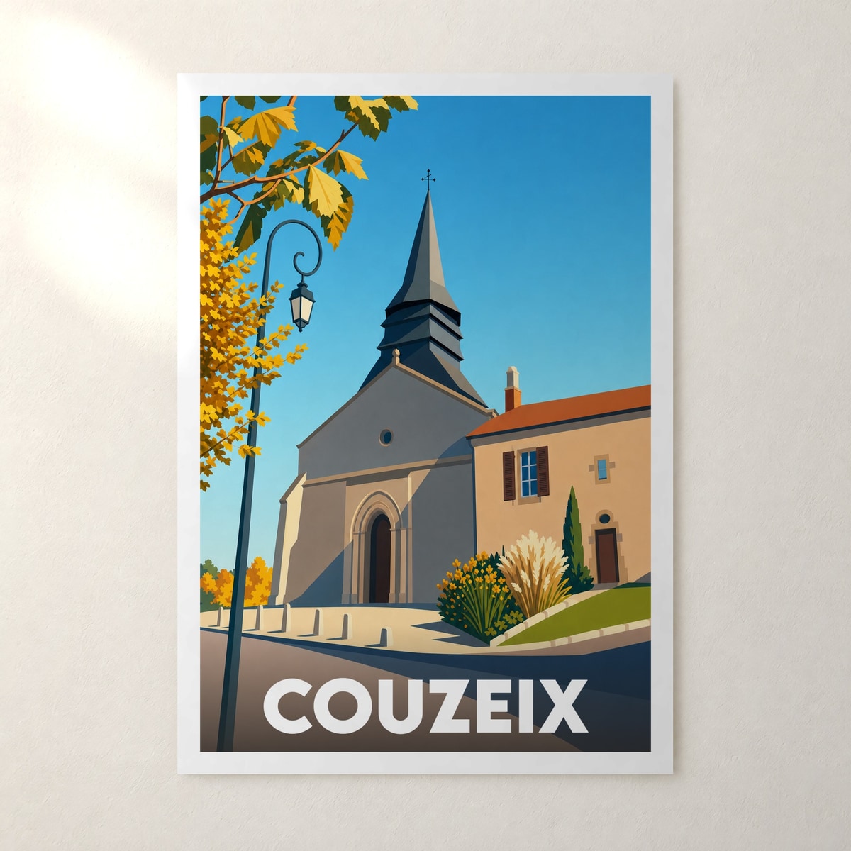 Affiche Couzeix – sans cadre, accrochée au mur