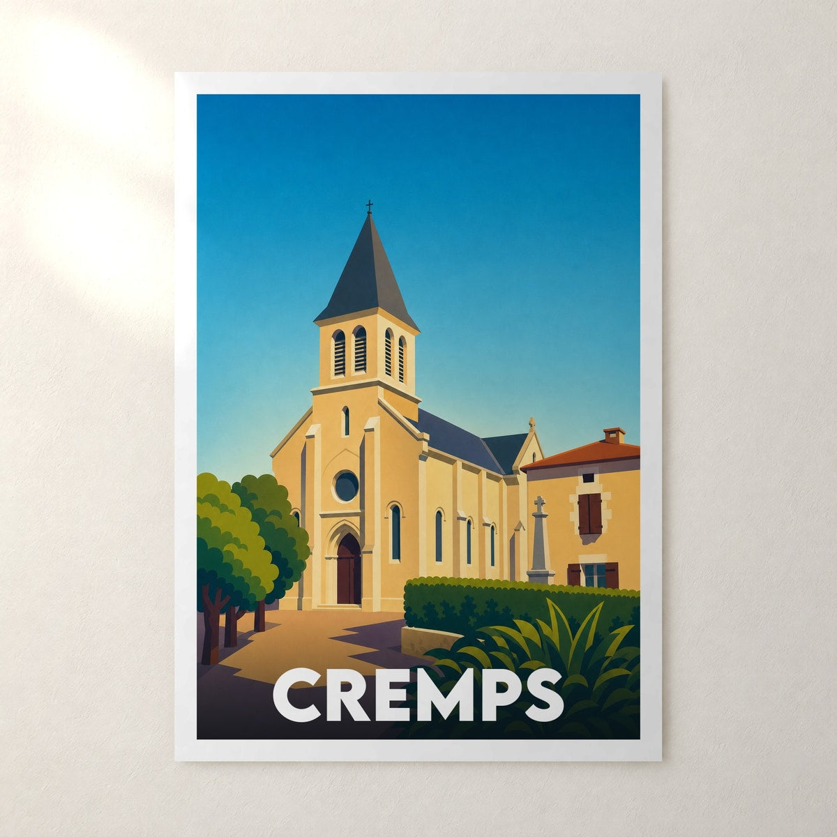 Affiche Cremps – sans cadre, accrochée au mur