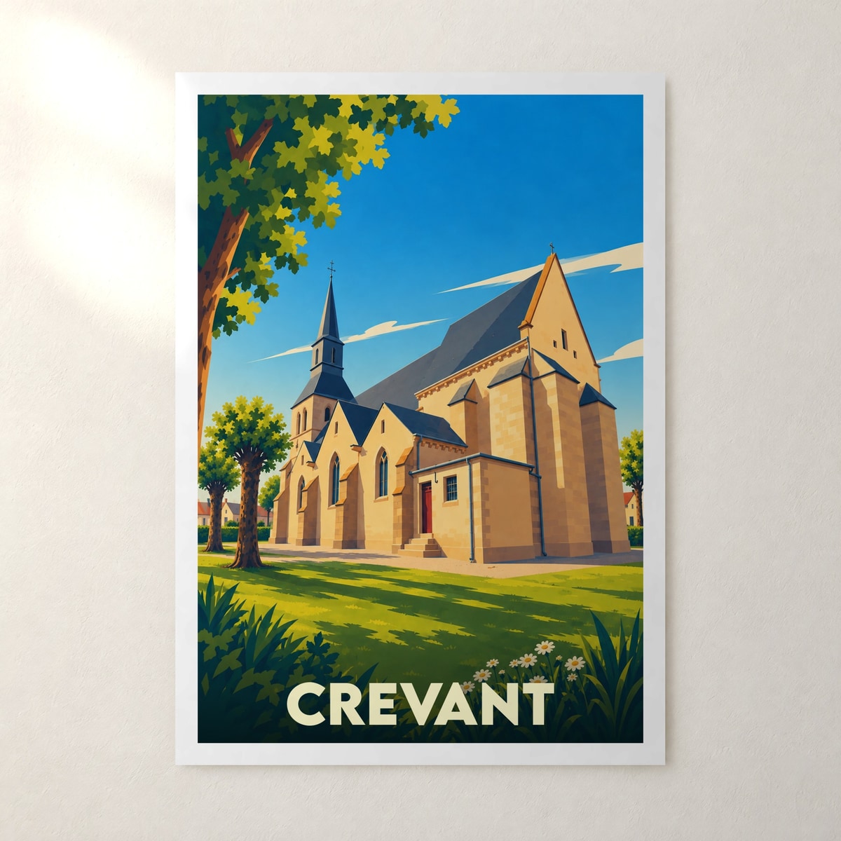 Affiche Crevant – sans cadre, accrochée au mur