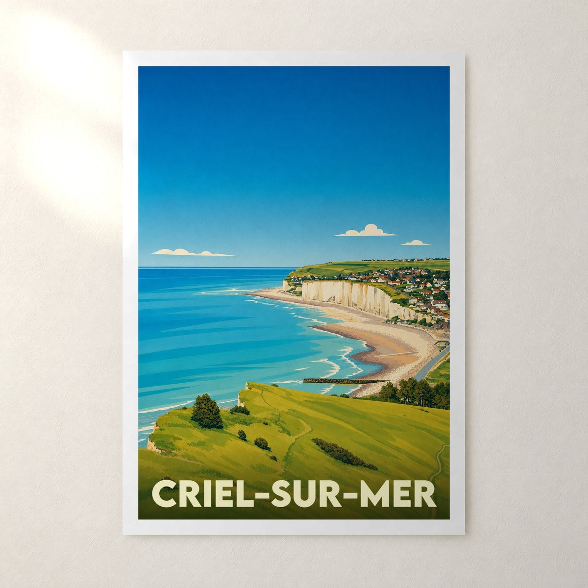 Affiche Criel-sur-Mer – sans cadre, accrochée au mur