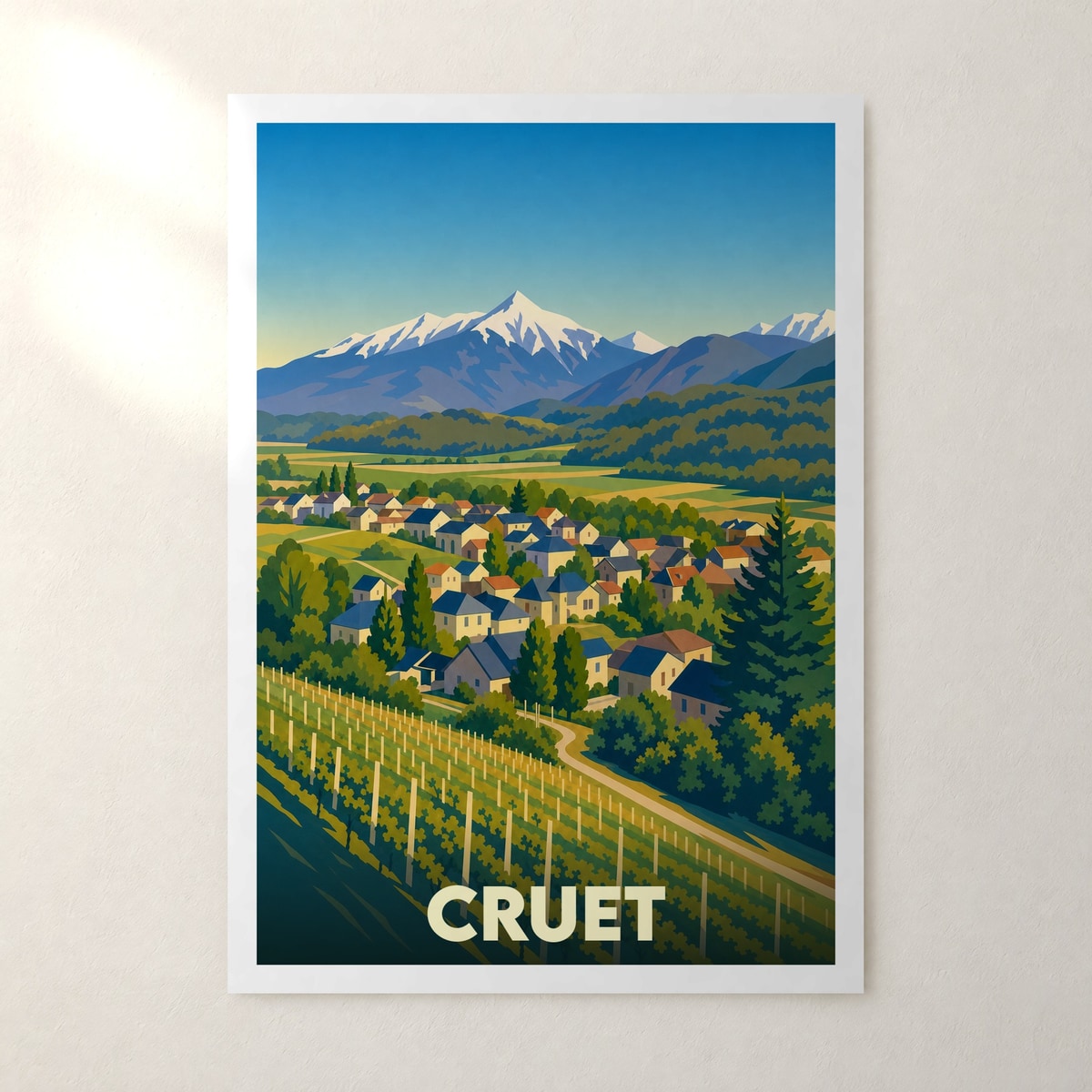 Affiche Cruet – sans cadre, accrochée au mur