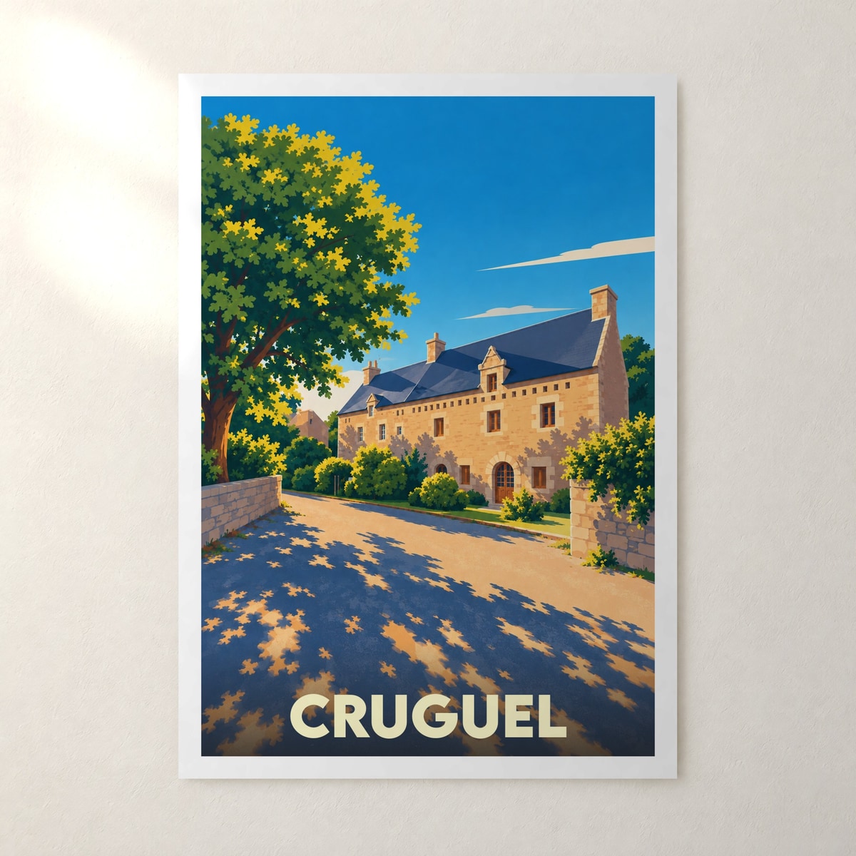 Affiche Cruguel – sans cadre, accrochée au mur