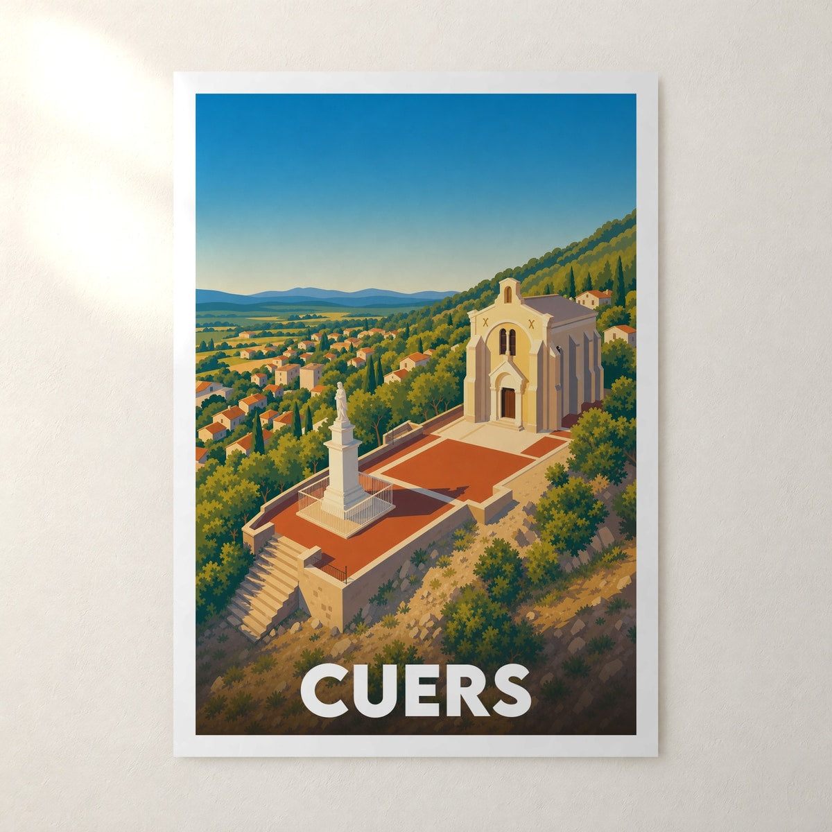 Affiche Cuers – sans cadre, accrochée au mur