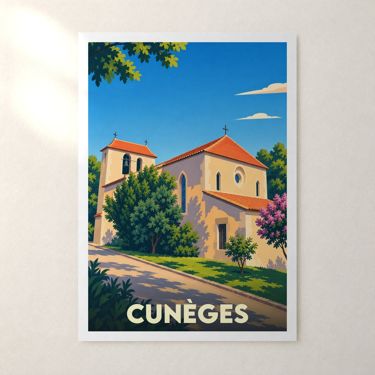 Affiche Cunèges – sans cadre, accrochée au mur