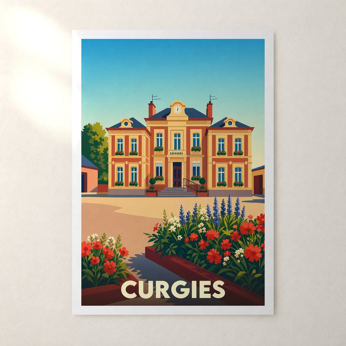 Affiche Curgies – sans cadre, accrochée au mur