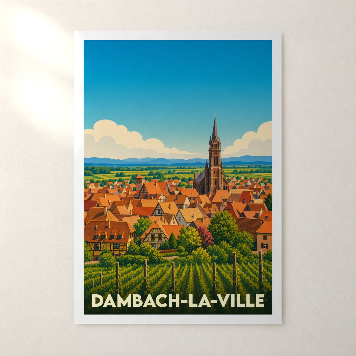 Affiche Dambach-la-Ville – sans cadre, accrochée au mur