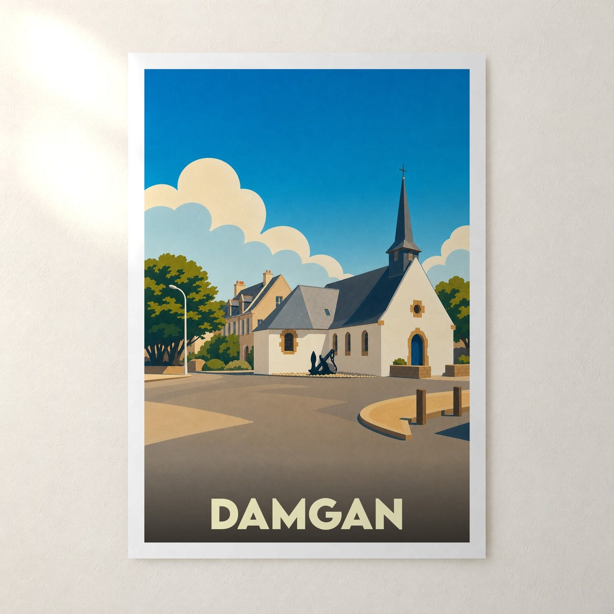 Affiche Damgan – sans cadre, accrochée au mur