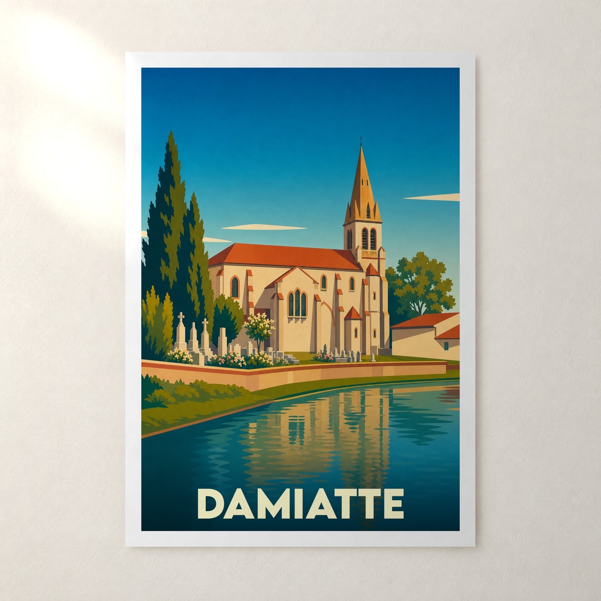 Affiche Damiatte – sans cadre, accrochée au mur