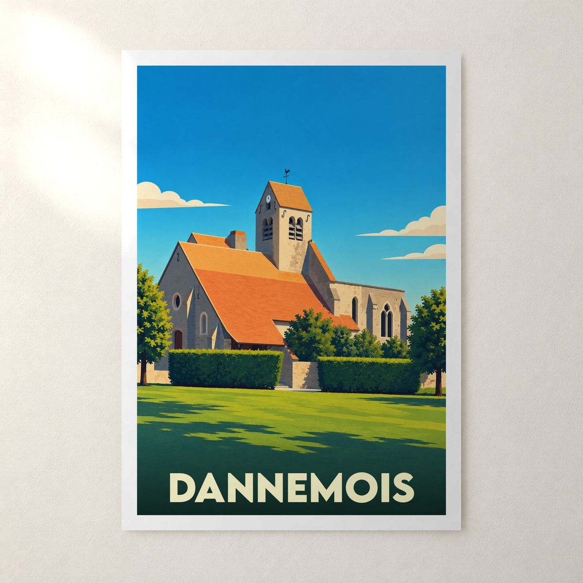 Affiche Dannemois – sans cadre, accrochée au mur