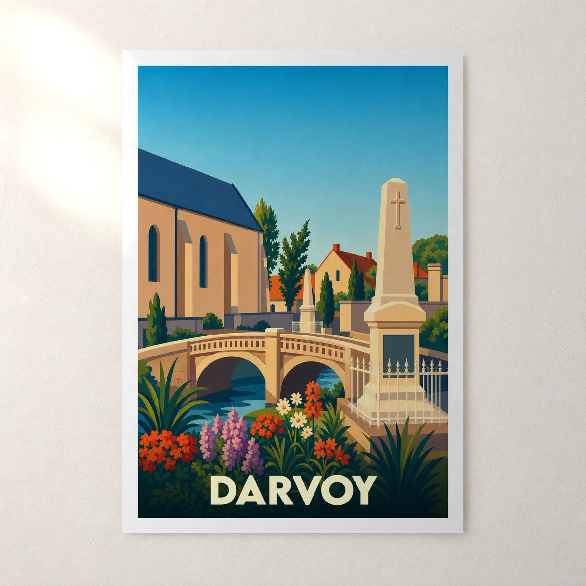 Affiche Darvoy – sans cadre, accrochée au mur