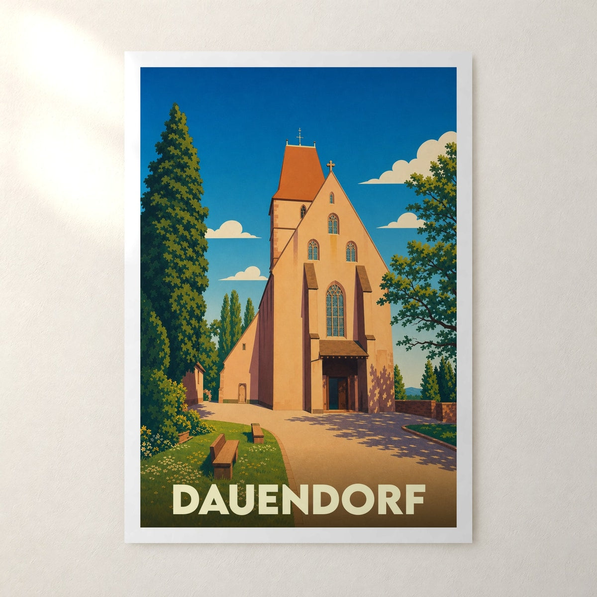 Affiche Dauendorf – sans cadre, accrochée au mur