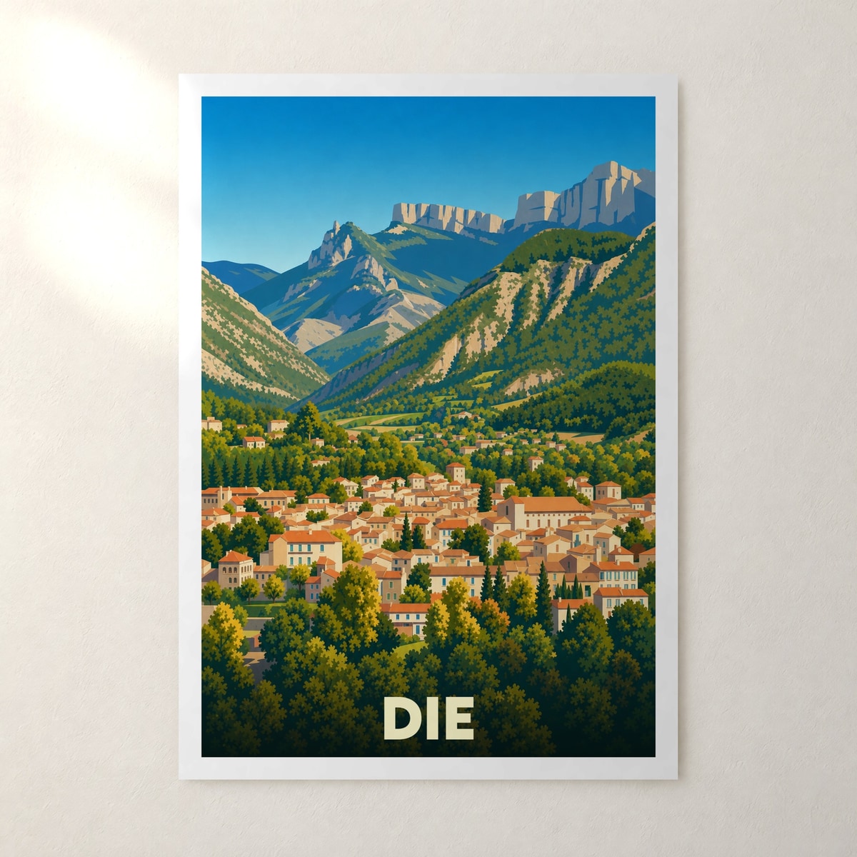 Affiche Die – sans cadre, accrochée au mur