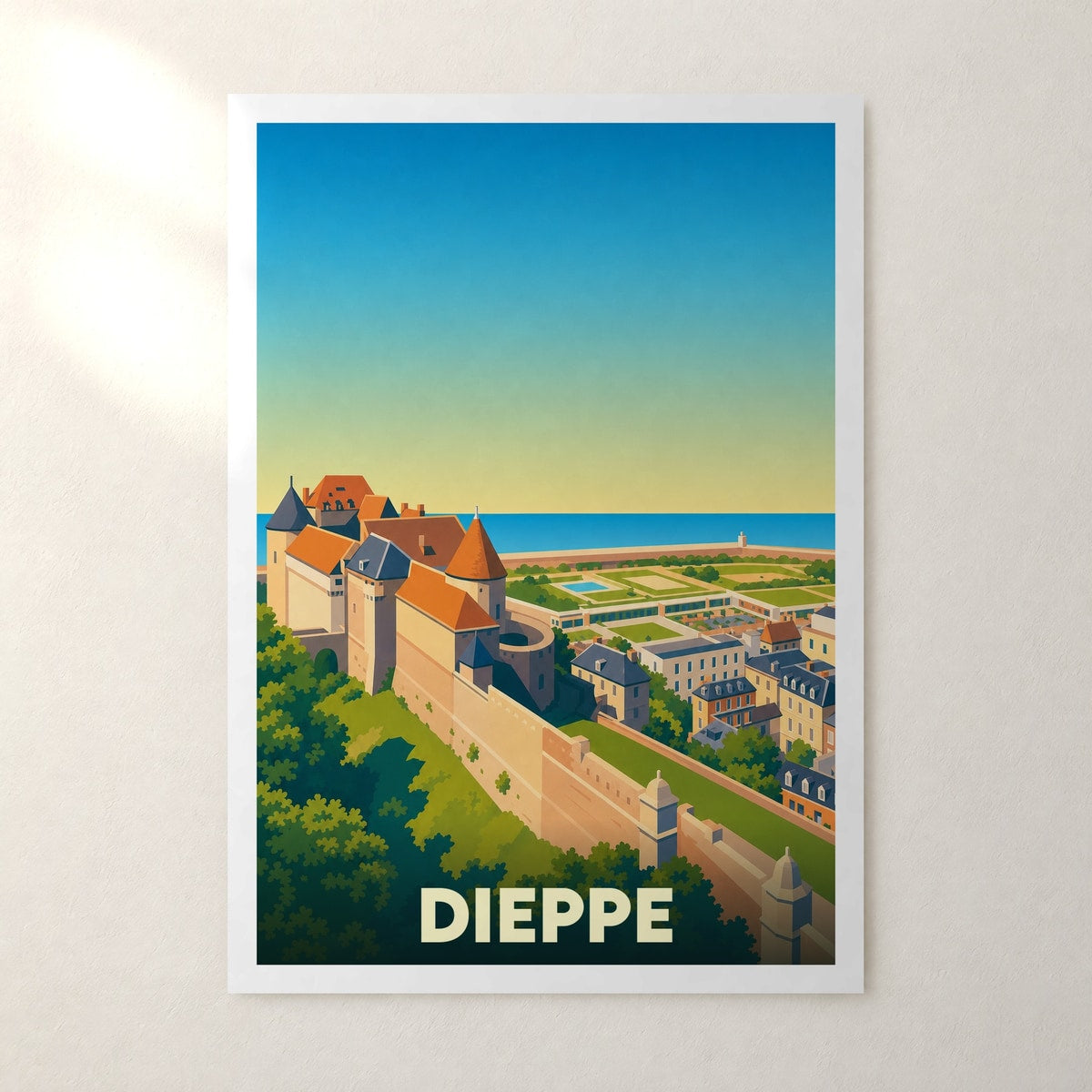 Affiche Dieppe – sans cadre, accrochée au mur