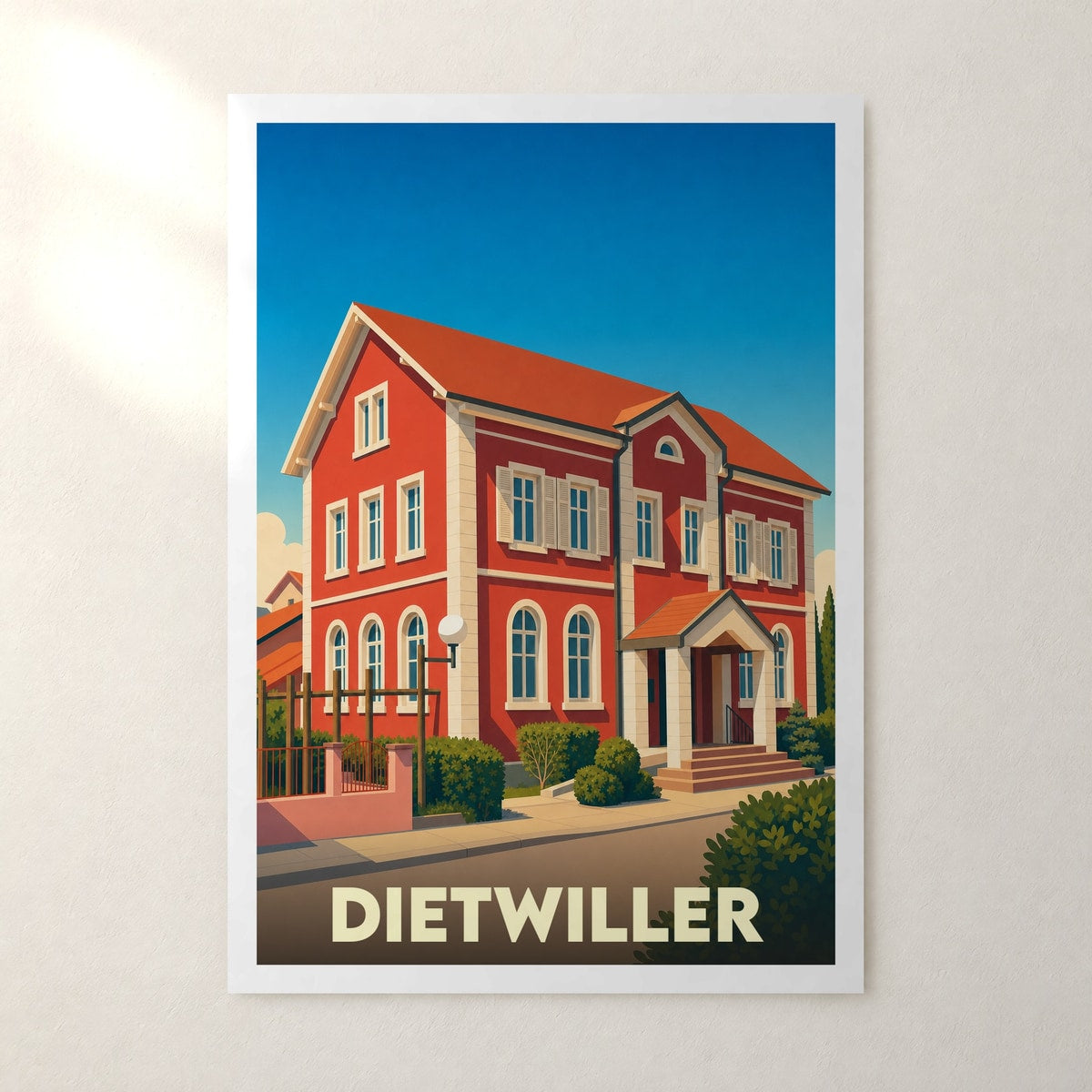 Affiche Dietwiller – sans cadre, accrochée au mur