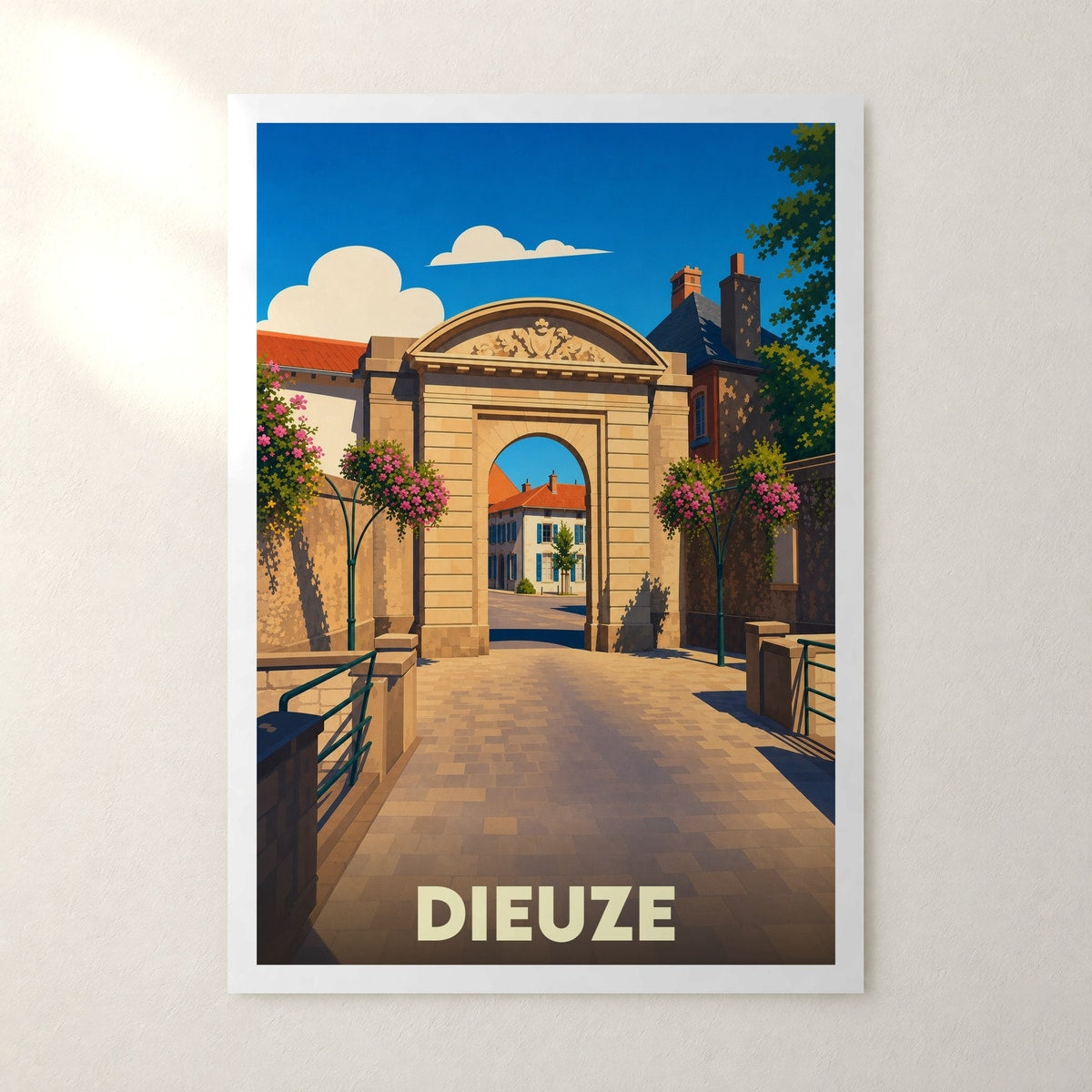 Affiche Dieuze – sans cadre, accrochée au mur