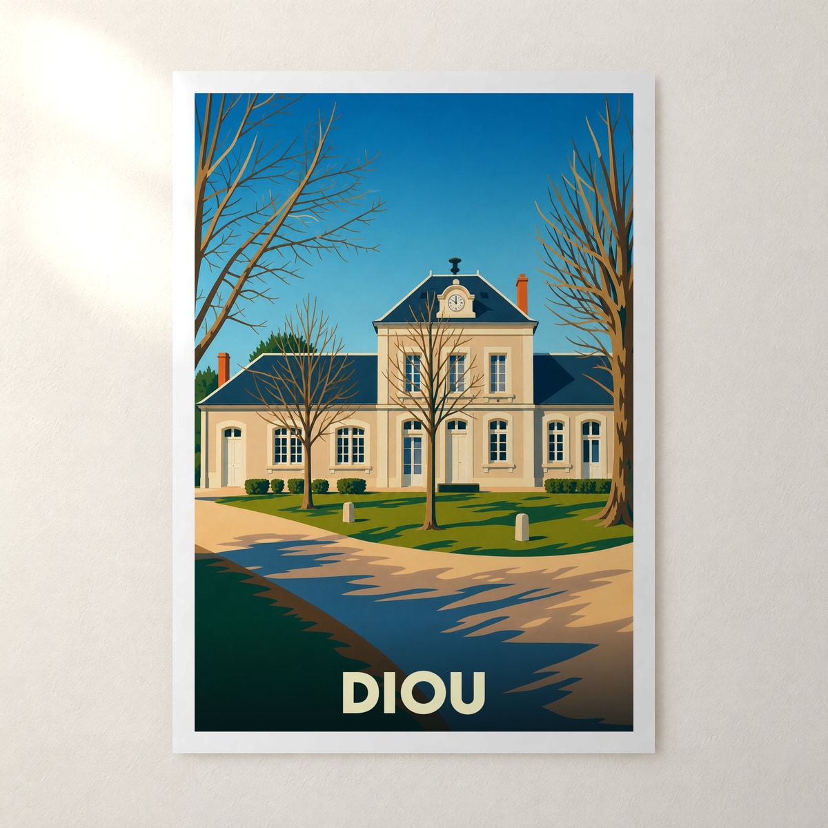 Affiche Diou – sans cadre, accrochée au mur