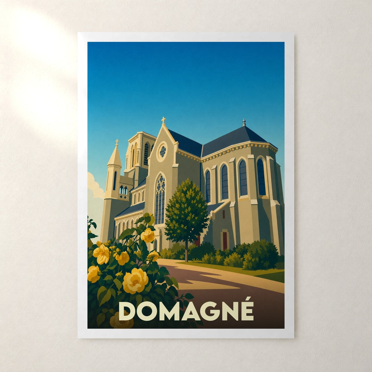 Affiche Domagné – sans cadre, accrochée au mur