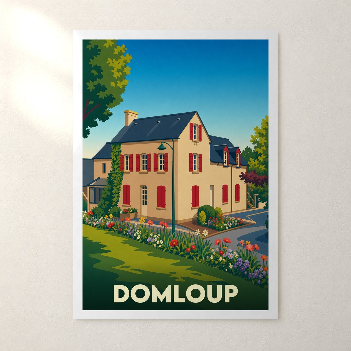 Affiche Domloup – sans cadre, accrochée au mur