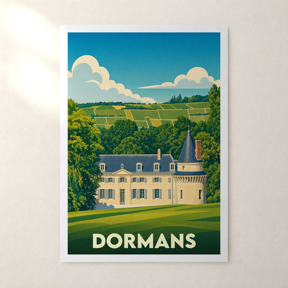 Affiche Dormans – sans cadre, accrochée au mur