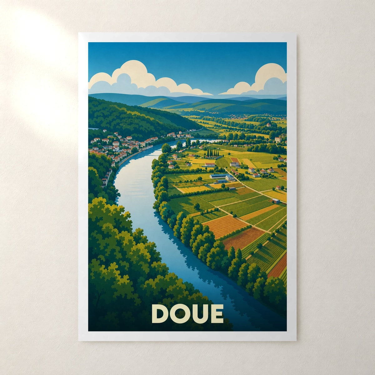 Affiche Doue – sans cadre, accrochée au mur