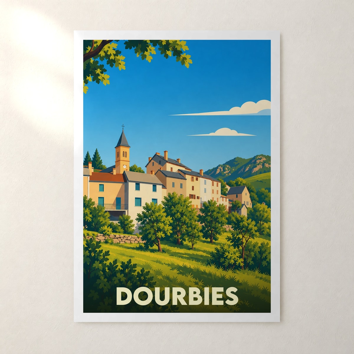 Affiche Dourbies – sans cadre, accrochée au mur
