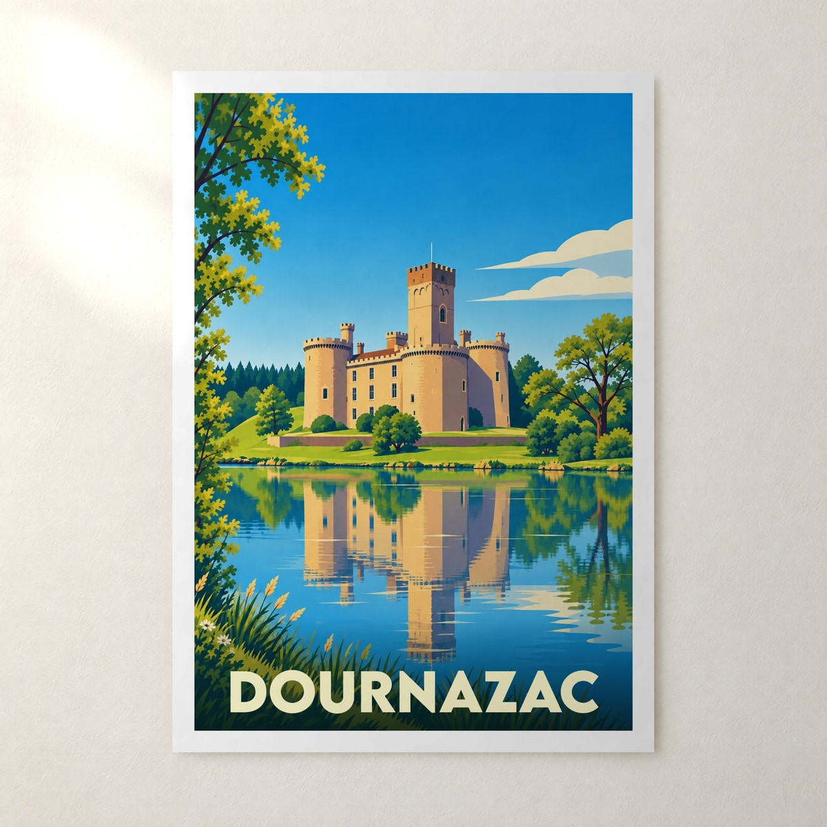 Affiche Dournazac – sans cadre, accrochée au mur
